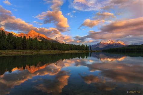 Maligne Lake Sunset By Andy Hu Photo 171822417 500px