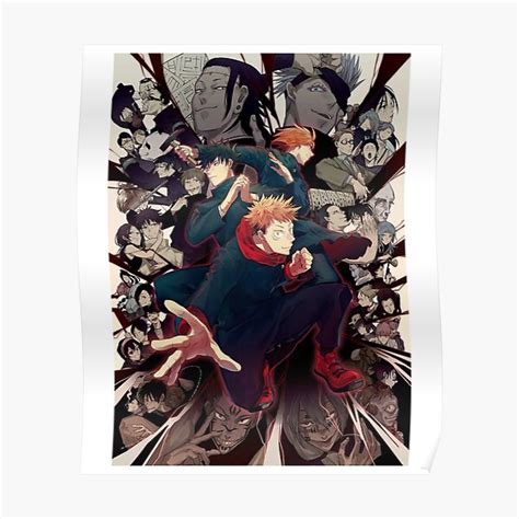 Jujutsu Kaisen Banner 3 Poster For Sale By Howardignacio Redbubble