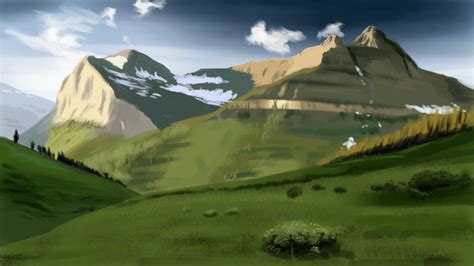 Mountain Landscape Digital Painting Study