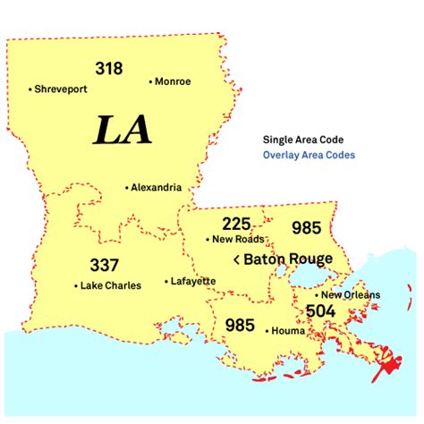 Area Codes In Louisiana