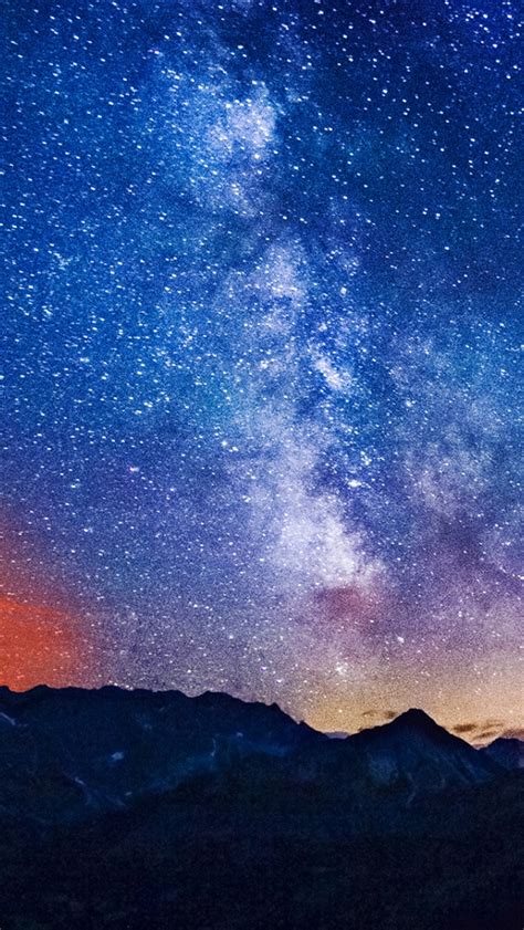 Milky Way Mountains Iphone Wallpapers Free Download