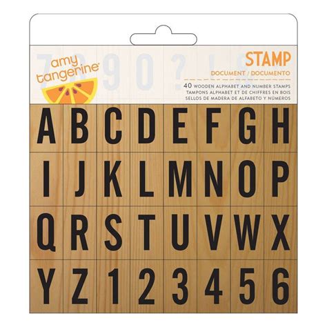 American Crafts Amy Tangerine Wooden Alphabet Stamp Set Hobbycraft