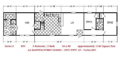 3 Bedroom 2 Bath Single Wide Mobile Home Floor Plans Modern Modular Home
