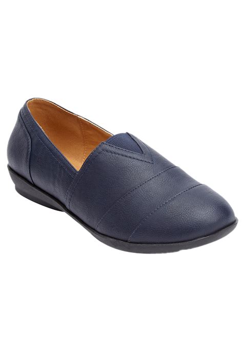 Comfortview Womens Wide Width The Amelia Flat Shoes