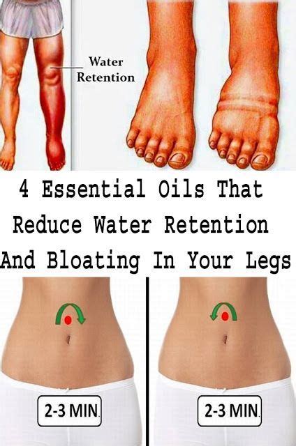 4 Essential Oils That Reduce Water Retention And Bloating In Your Legs Healthy Li Water