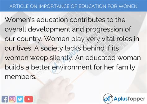 Article On Importance Of Education For Women 500 200 Words For Kids