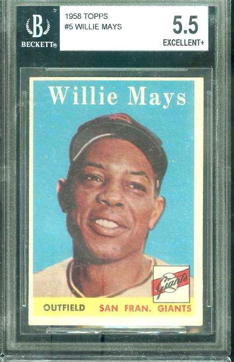 Check spelling or type a new query. 1958 Topps Baseball Cards | 1958 Topps #..5 Willie Mays (Giants) Baseball cards value | Willie ...
