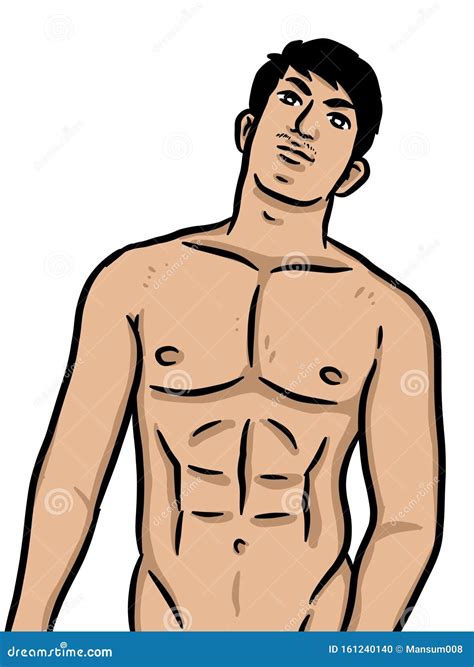 cartoon man on white background stock illustration illustration of avatar muscle 161240140