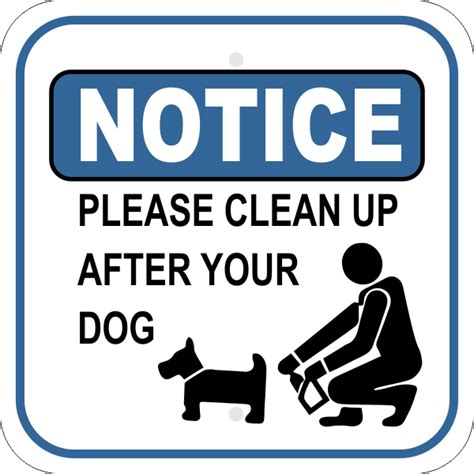 Please Clean Up After Your Dog Sign No Cell Phone In Office Clipart