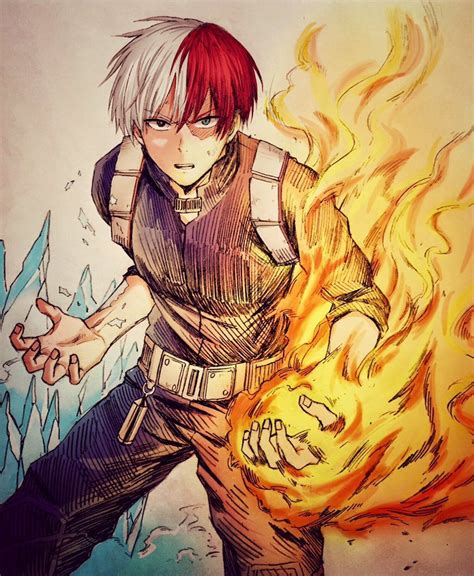 Todoroki Shouto My Hero Academia Anime Character Drawing Hero