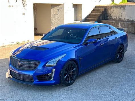 2019 Cadillac Cts V Wave Blue Metallic Loaded And Rare Spec