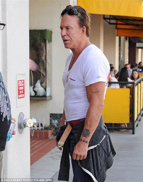 Mickey Rourke Looks Lean And Mean In A Tight T Shirt As He Runs Errands
