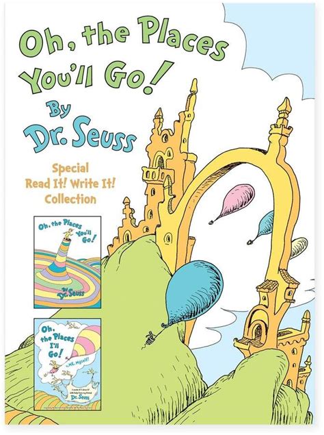 the book cover for oh the places you ll go by dr seuss