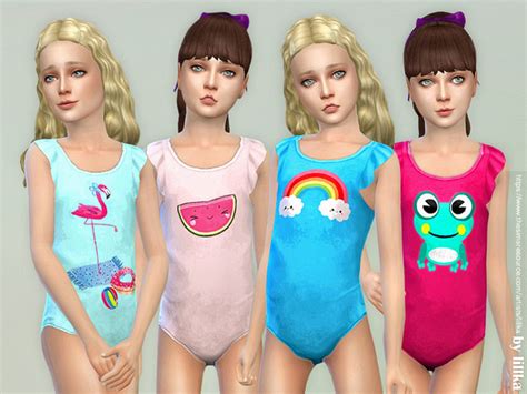 swimsuit for girls 02 by lillka at tsr sims 4 updates