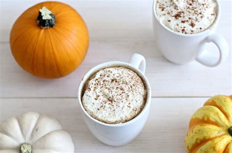 Pumpkin Spice Lattes With Real Pumpkin Puree The Girl On