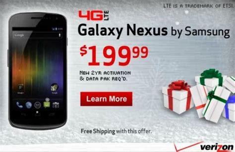 Verizon Lte Galaxy Nexus Price Tipped Via Ad Slashgear