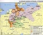 Historia: Mapa de la unificación alemana.