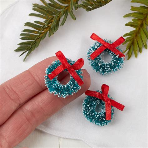 Miniature Frosted Sisal Wreaths Christmas Ornaments Christmas And