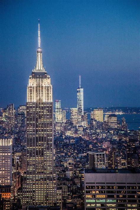 New York City Empire State Building And Freedom Tower Photograph By