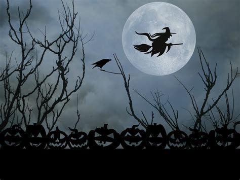 Halloween Hexe Vollmond Kostenloses Stock Bild Public Domain Pictures