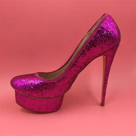 Hot Pink Women Pumps Shoes Woman High Heels Sapato Feminino Chaussure