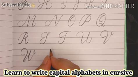 Cursive Writing For Beginners Capital Alphabets With Pencil Easiest