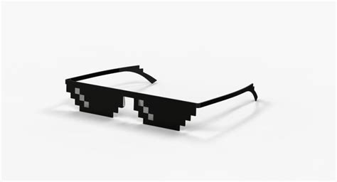 Thug Life Sunglasses Men Women Glass 8 Bit Pixel Mosaic Glasses Photo Props Unisex Sunglass