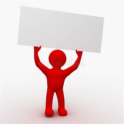 Man Holding Sign Stock Illustration Illustration Of Three 13834143