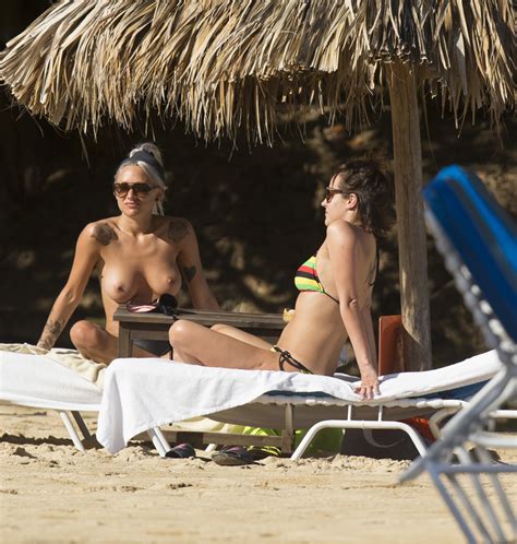 Lou Teasdale Topless Sunbathing With Caroline Flack Taxi Driver Movie