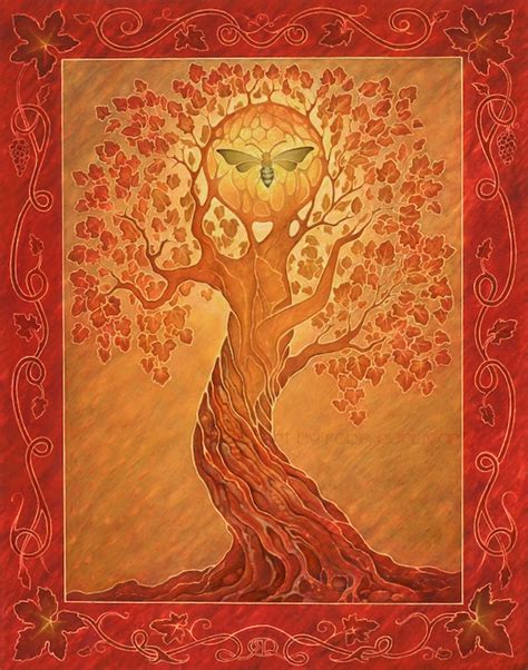 Autumn Tree Of Life Four Seasons Art 11x14 Art Print Of