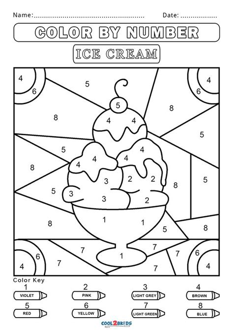 Free Color By Number Worksheets Cool2bkids Activity Pages For Kids