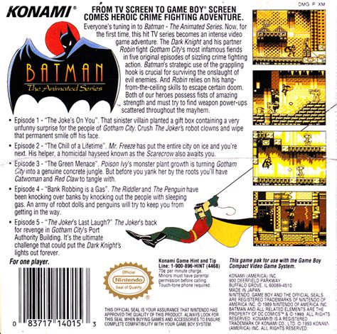 Batman The Animated Series Cover Or Packaging Material Mobygames