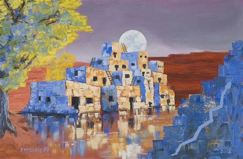 Blue Serpent Pueblo Painting By Jerry Mcelroy Pixels