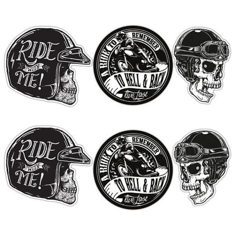 Biker Motorcycle Large Sticker Decal Set Motorcycle Stickers Iphone
