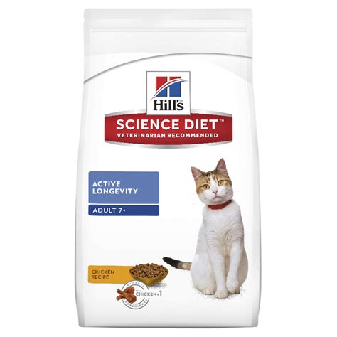 The 31 reviewed wet foods scored on average 4.4 / 10 paws, making hill's science diet a significantly below average wet cat food brand when compared against all other wet food manufacturer's products. Hills Science Diet Feline Adult 7+ Active Longevity Dry ...