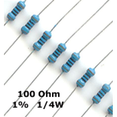 Order Now 100 Ohm Metal Film Resistors 14w 1 Pack Of 5