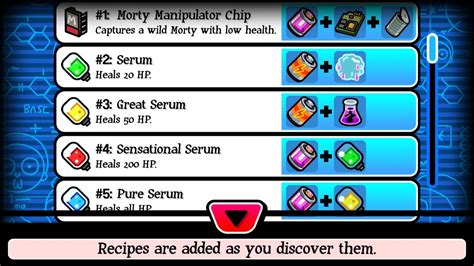 Crafting stations spread throughout pocket morty will allow you to combine two or three items together to form better items. Pocket Mortys Crafting Recipes Guide