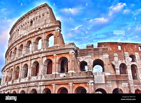 The Colosseum Or Coliseum Also Known As Flavian Amphitheatre In The