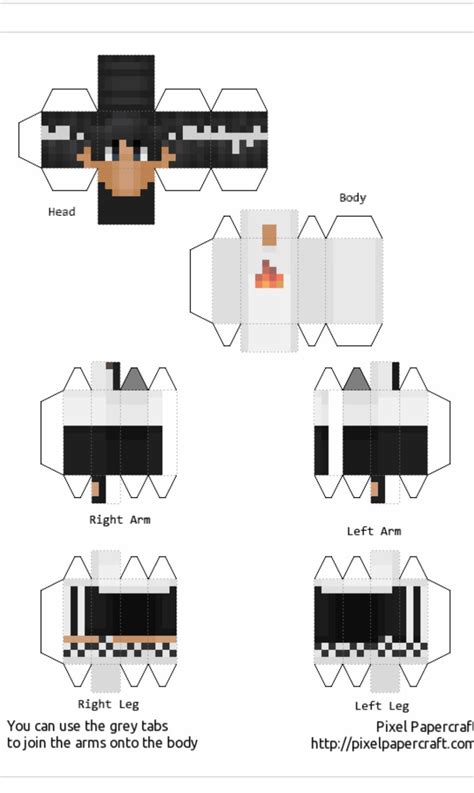 Create Your Own Minecraft Skin With Papercraft Templates Templatelab