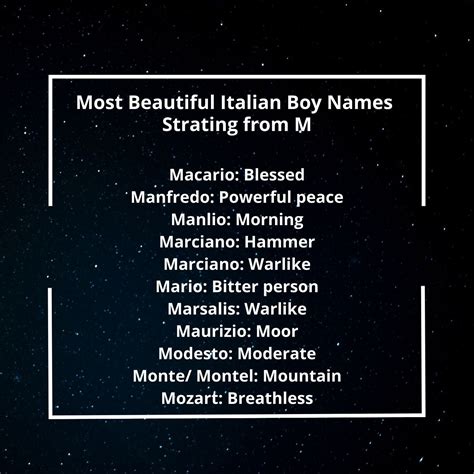 Wadidaw Italian Boy Names Starting With M For You Startski