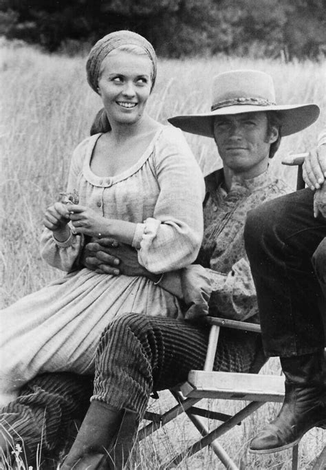 Jean Seberg And Clint Eastwood On The Set Of Paint Your Wagon 1969