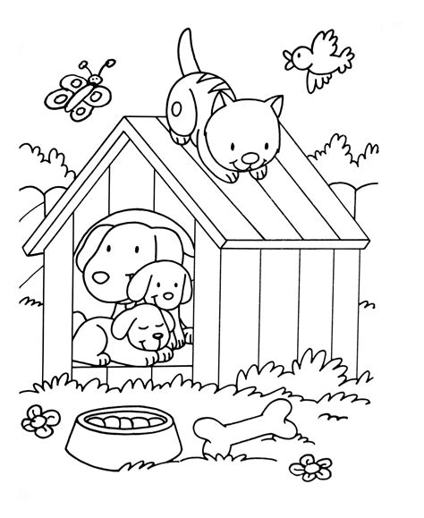 Coloriage Chien Et Chat A Imprimer Gratuit Coloriage