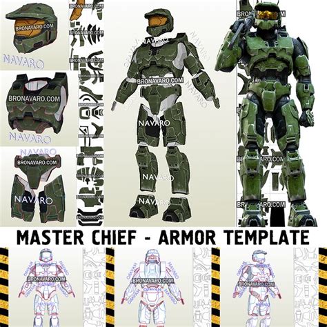 Halo Armor Template Master Chief Armor Pepakura Halo Cosplay