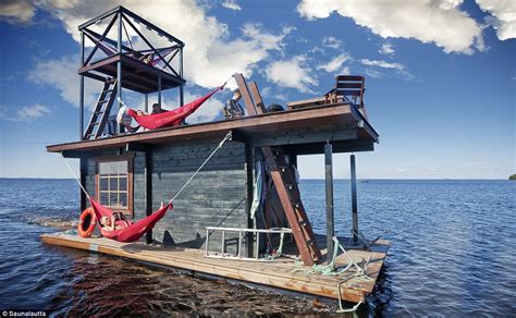 the ingenious floating sauna in finland that you can hire out by the day at a cost of £325