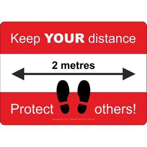 Keep Your Distance Protect Others Sign Jps Online