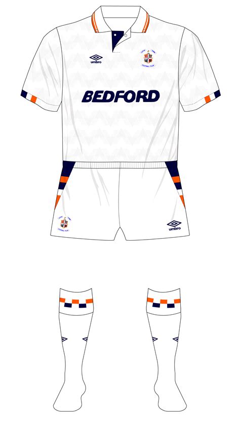Full match and highlights football videos: Luton-Town-1989-1990-Umbro-home-kit-white-shorts-Chelsea ...