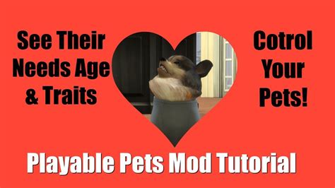 The sims has an active (and occasionally very strange) modding community, and they were hard at work upon the release of the pets expansion, expanding options and interactions available for your pets. Playable Pets Mod Tutorial (How To Download And Install ...