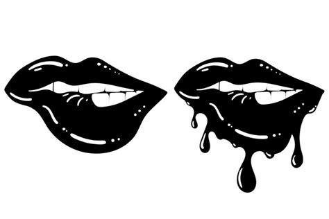 Lip Dripping Clip Art Black And White Svg My Xxx Hot Girl