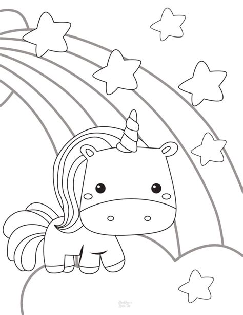 Easy Cute Easy Unicorn Coloring Page Goimages Insight Images And