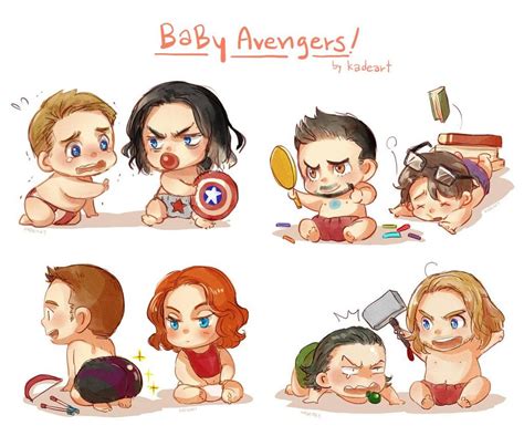Kadeart 🍄 Lll On Twitter Baby Avengers Avengers Comics Avengers